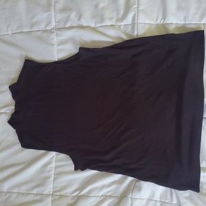 Black Sleeveless High Neck Top